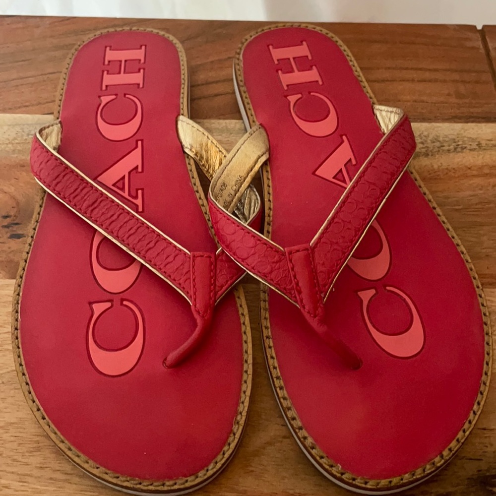 Coach Dixie Flat Sandals NWOB 7.5